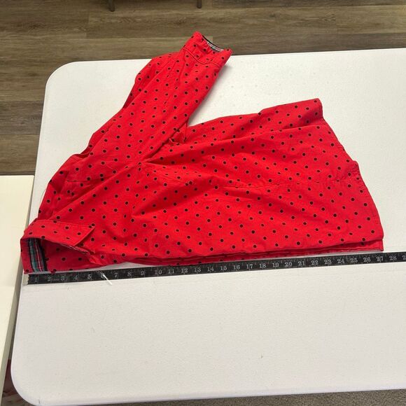Vintage Basic Editions Red Black Polka Dot Button Up Blouse XXL‎ Sears Cotton - Picture 10 of 11